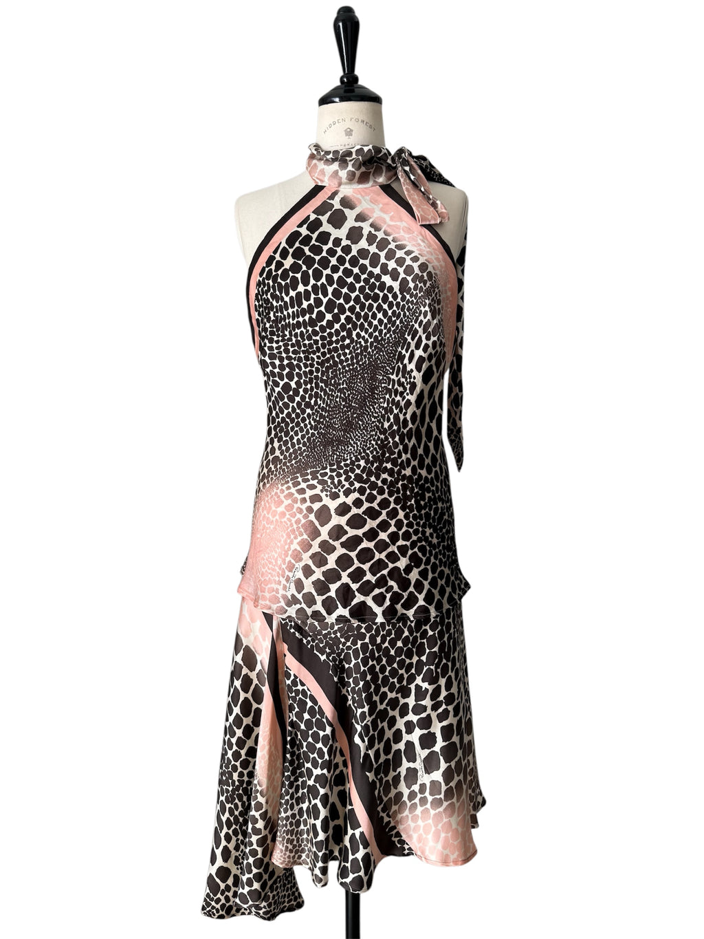 Roberto Cavalli SS 2004 silk set top and skirt