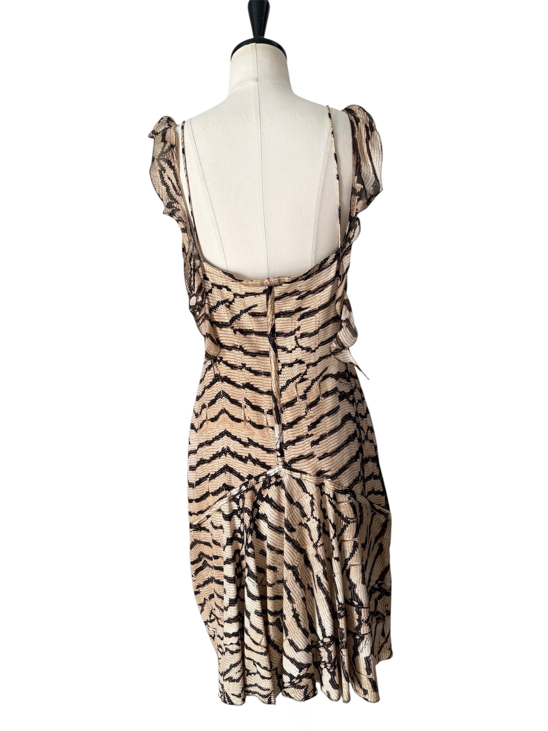 Roberto Cavalli SS 2005 Runway silk animalier dress