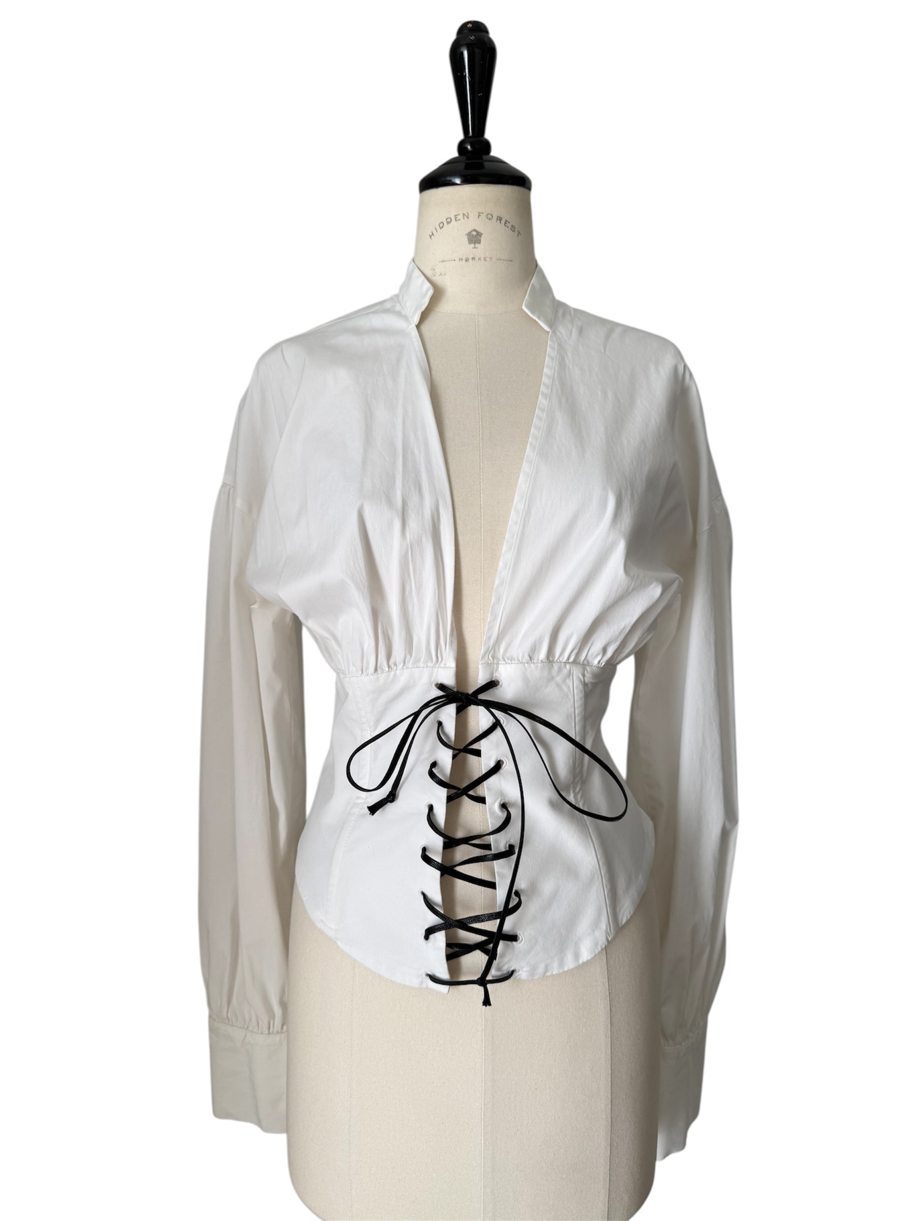Iceberg SS 2003 Runway white corset shirt