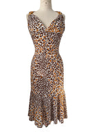 Roberto Cavalli SS 2006 orange brown mini dress