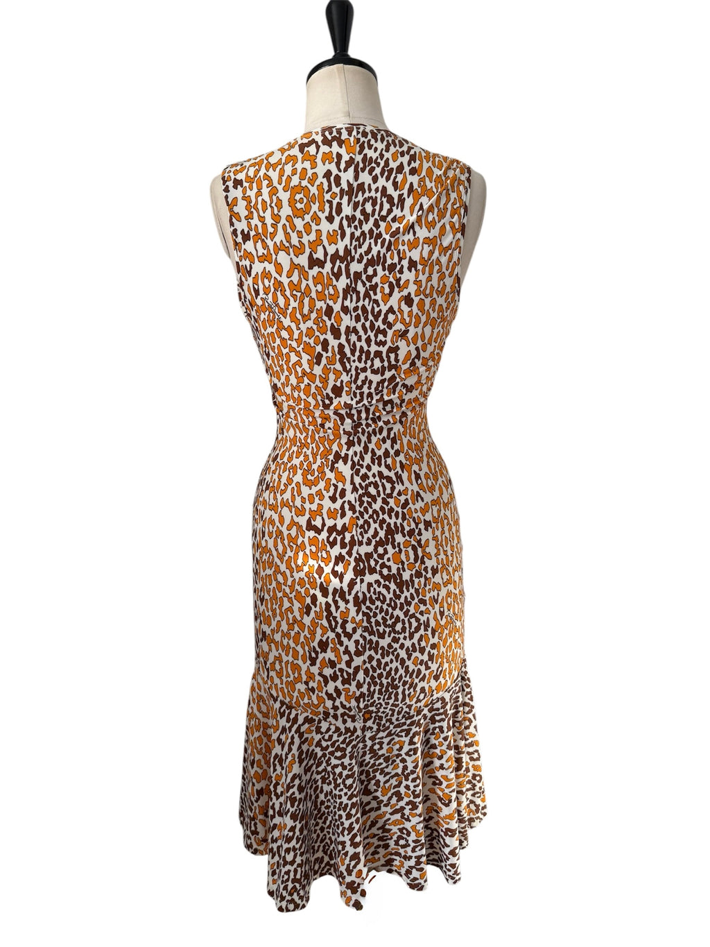 Roberto Cavalli SS 2006 orange brown mini dress