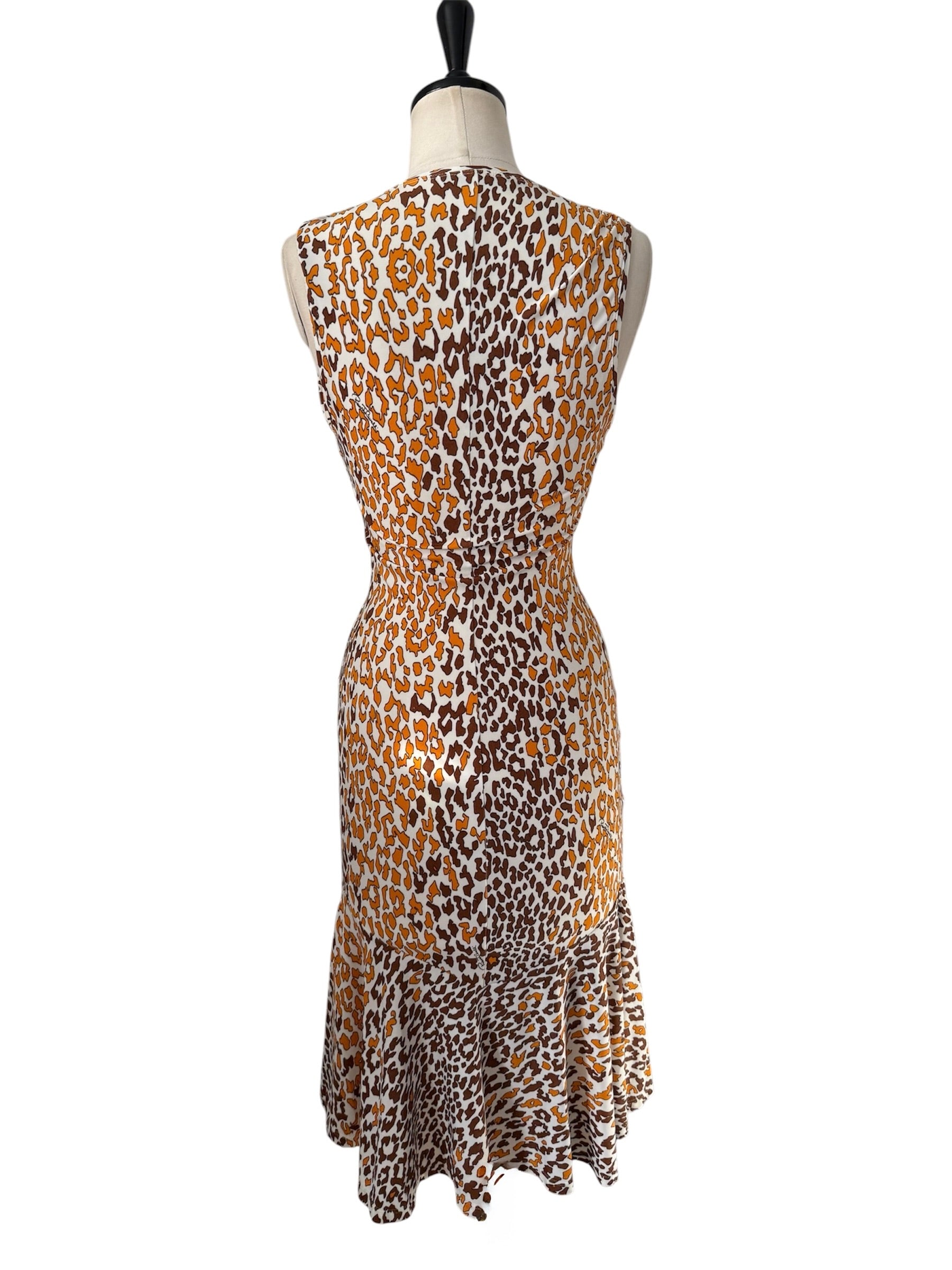 Roberto Cavalli SS 2006 orange brown mini dress