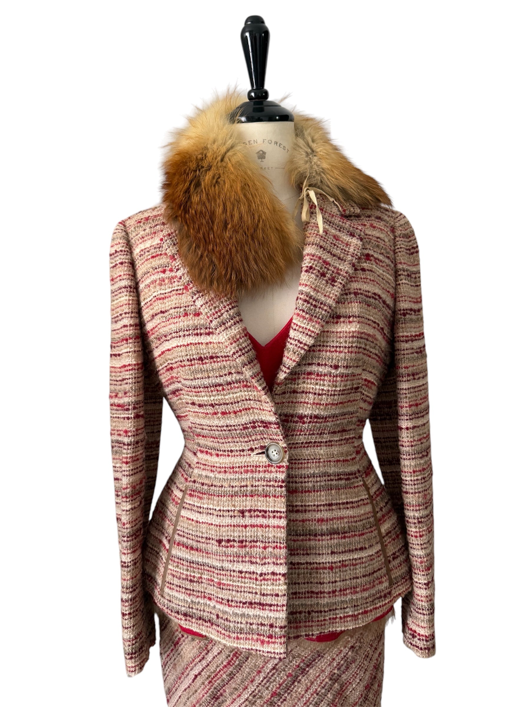 Rare Prada Runway full look FW 2000 wool tailleur set