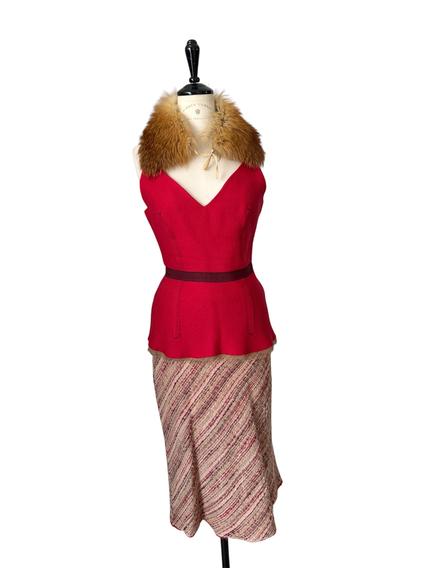 Rare Prada Runway full look FW 2000 wool tailleur set