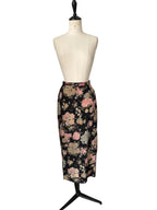 Rare Dolce & Gabbana SS 1997 Runway floral silk midi skirt