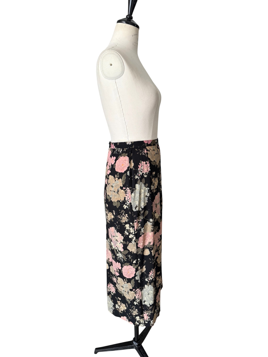 Rare Dolce & Gabbana SS 1997 Runway floral silk midi skirt