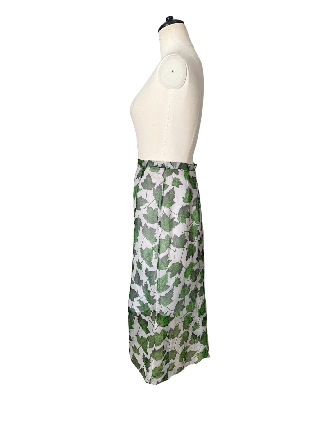 Dolce & Gabbana SS 1997 Runway midi skirt print leaves
