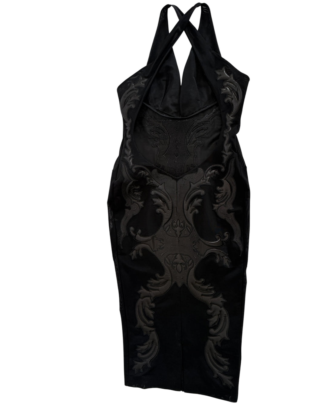 Roberto Cavalli FW 2002 Runway midi leather dress