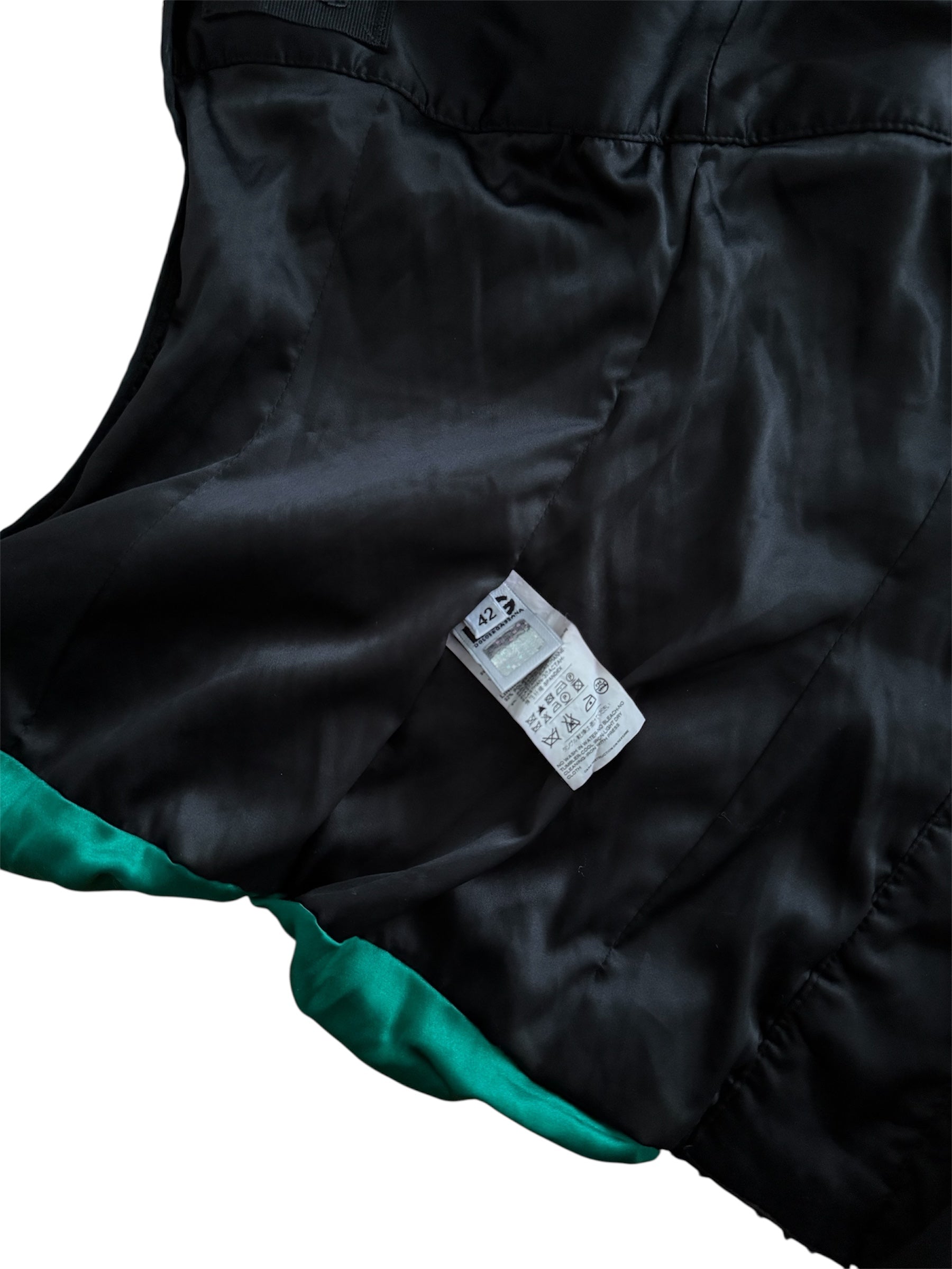 D&g vintage green silk bustier top