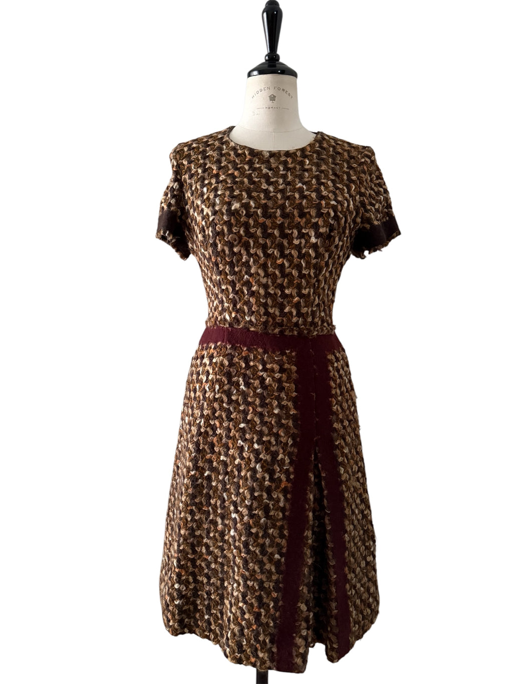 Prada wool vintage dress tweed FW 2000