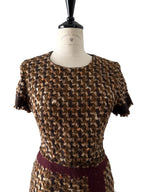 Prada wool vintage dress tweed FW 2000