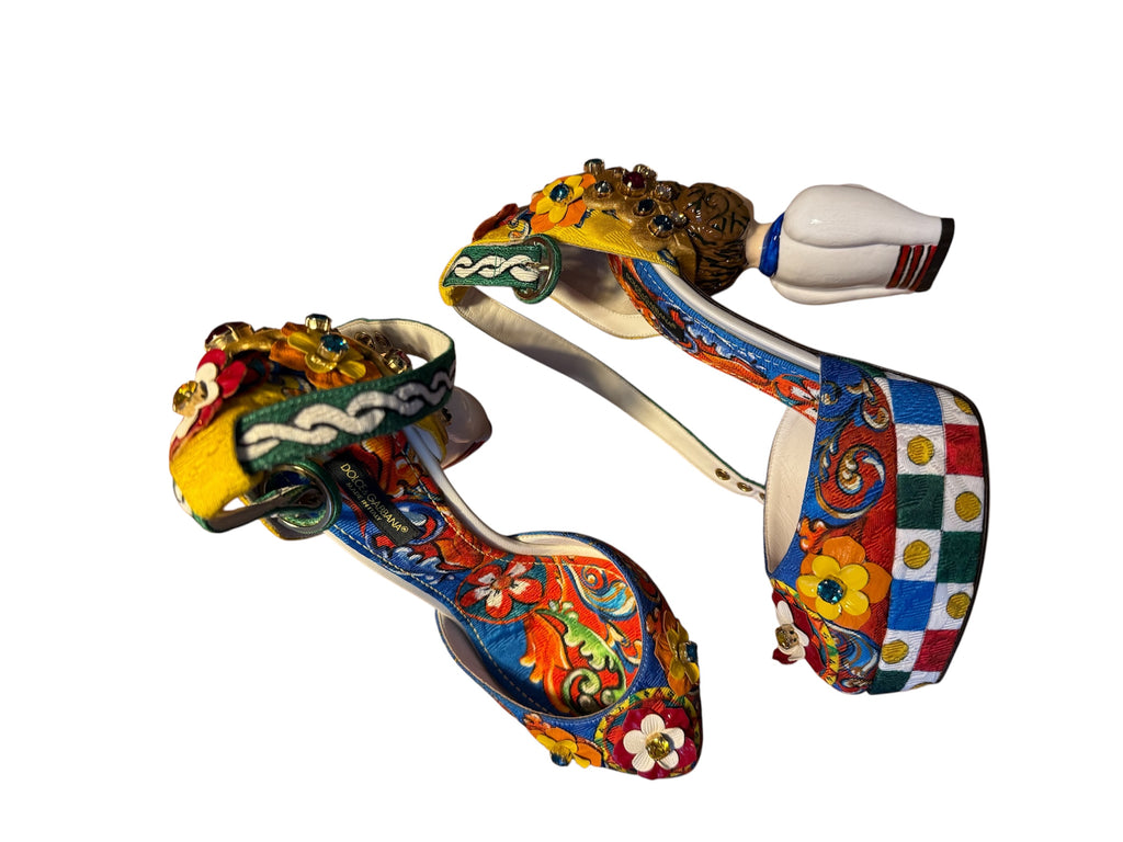 Dolce & Gabbana sandals Sicily SS 2016 Haute Couture