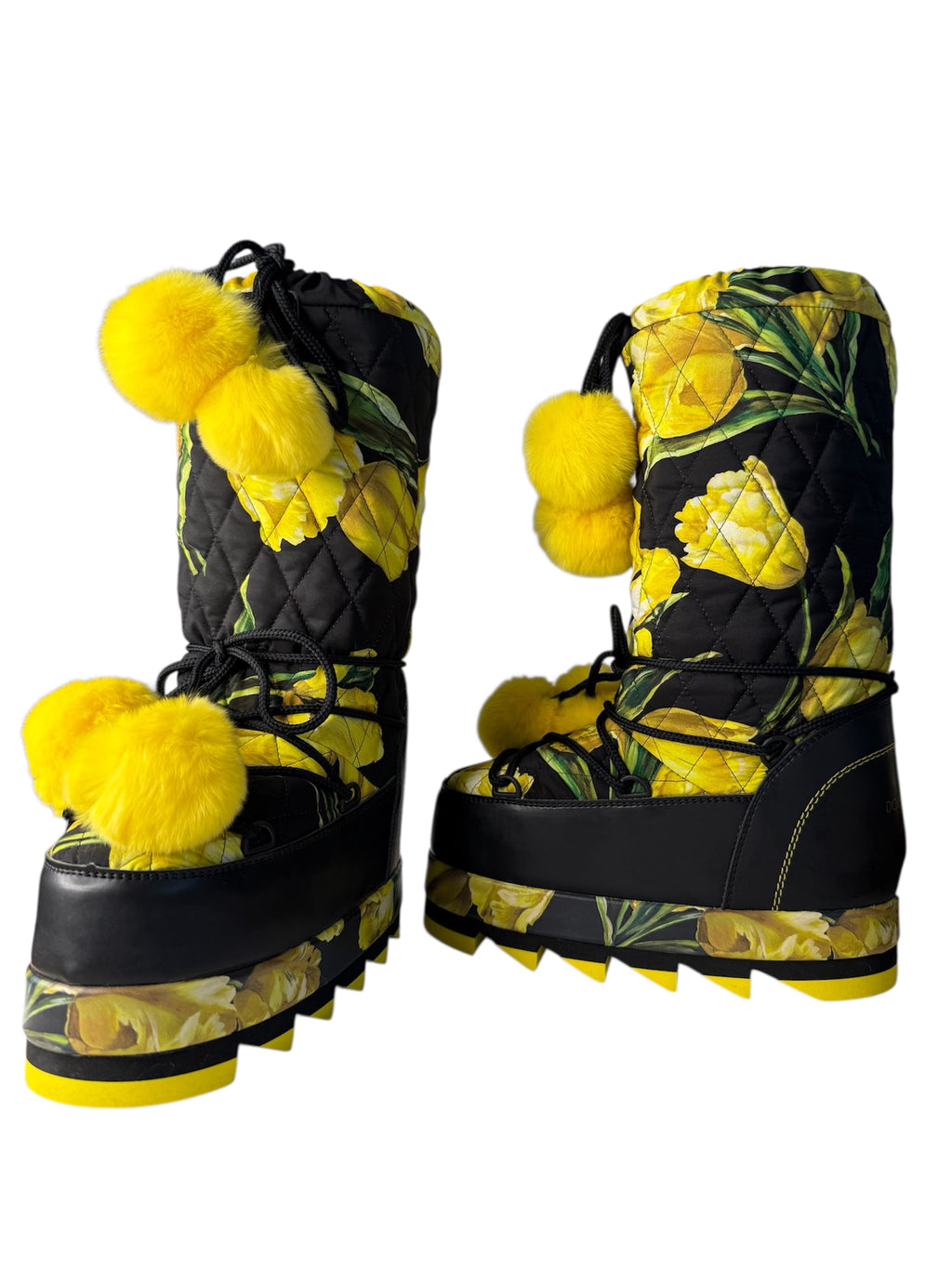 Dolce & Gabbana floral winter snow moon boot