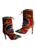 Versace velvet multicolor boots FW 2018