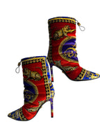 Versace velvet multicolor boots FW 2018