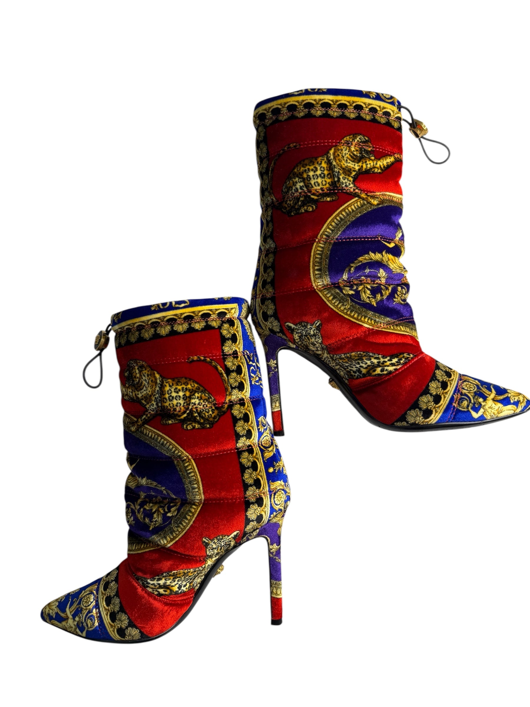 Versace velvet multicolor boots FW 2018