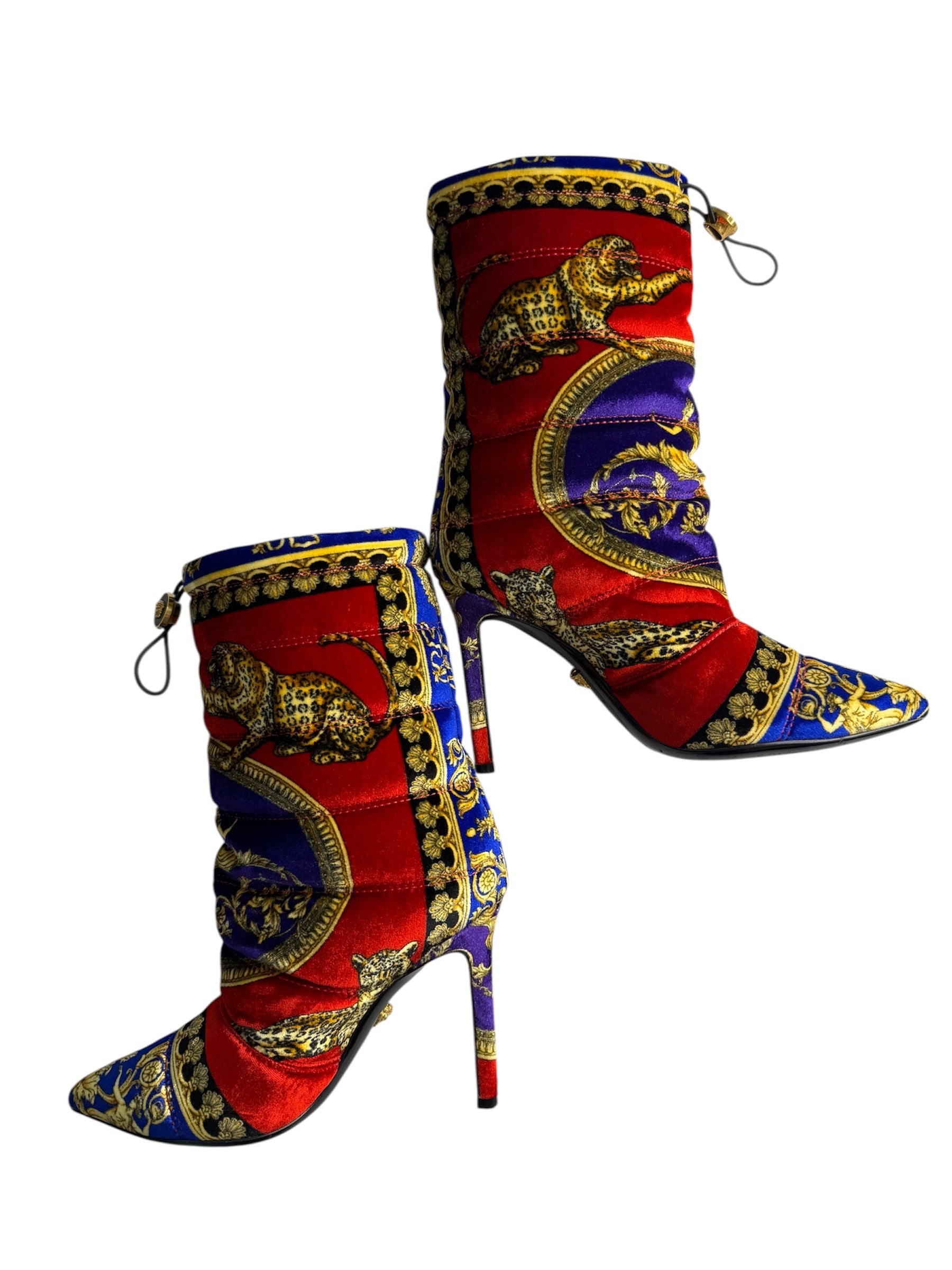 Versace velvet multicolor boots FW 2018