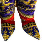 Versace velvet multicolor boots FW 2018