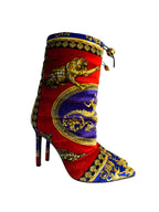 Versace velvet multicolor boots FW 2018