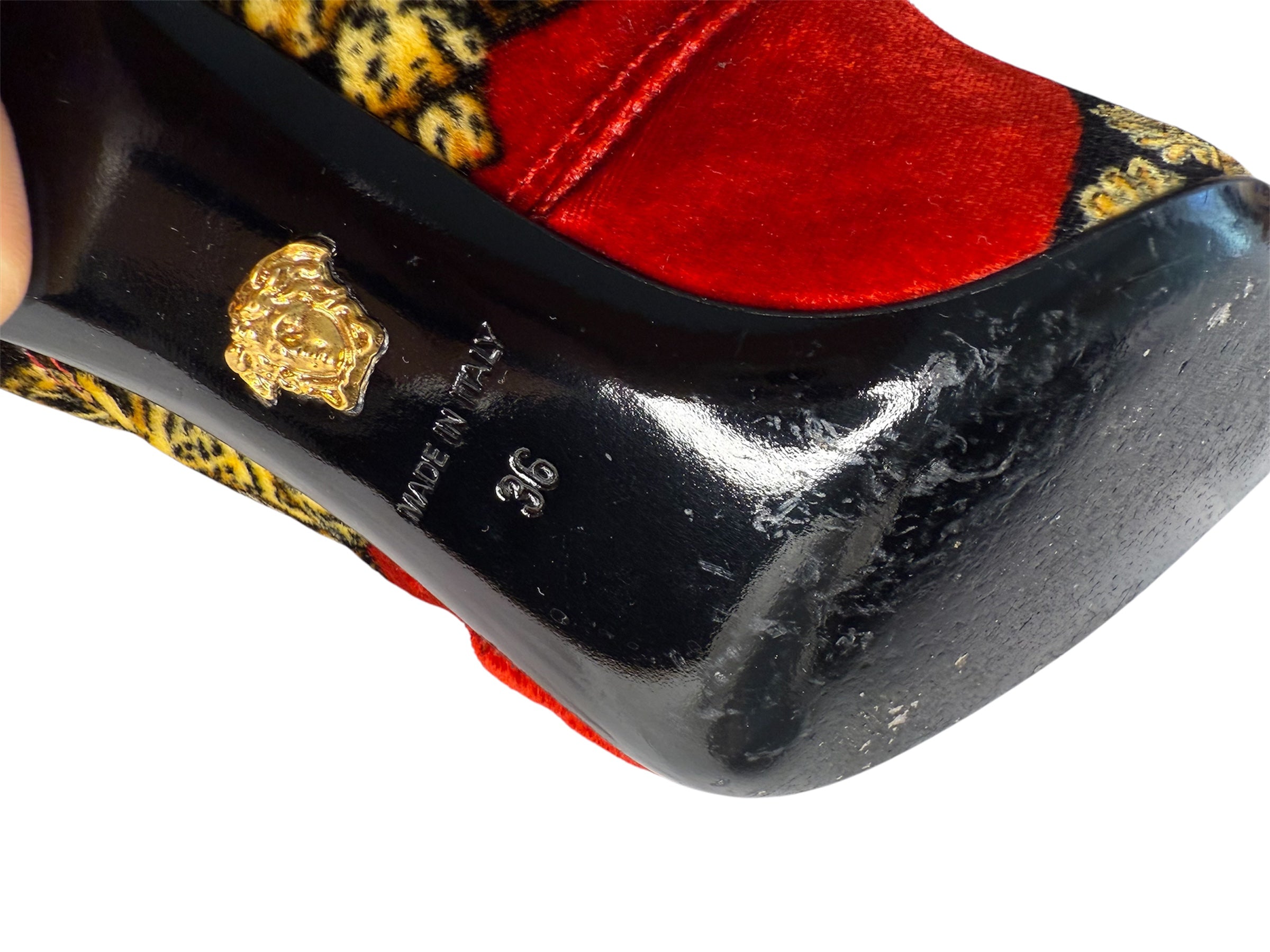 Versace velvet multicolor boots FW 2018