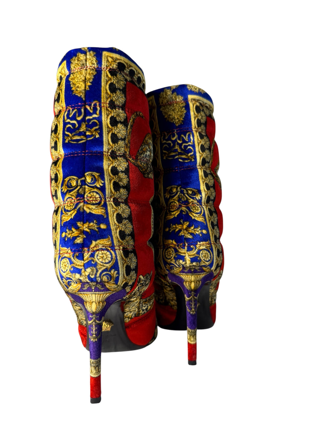 Versace velvet multicolor boots FW 2018