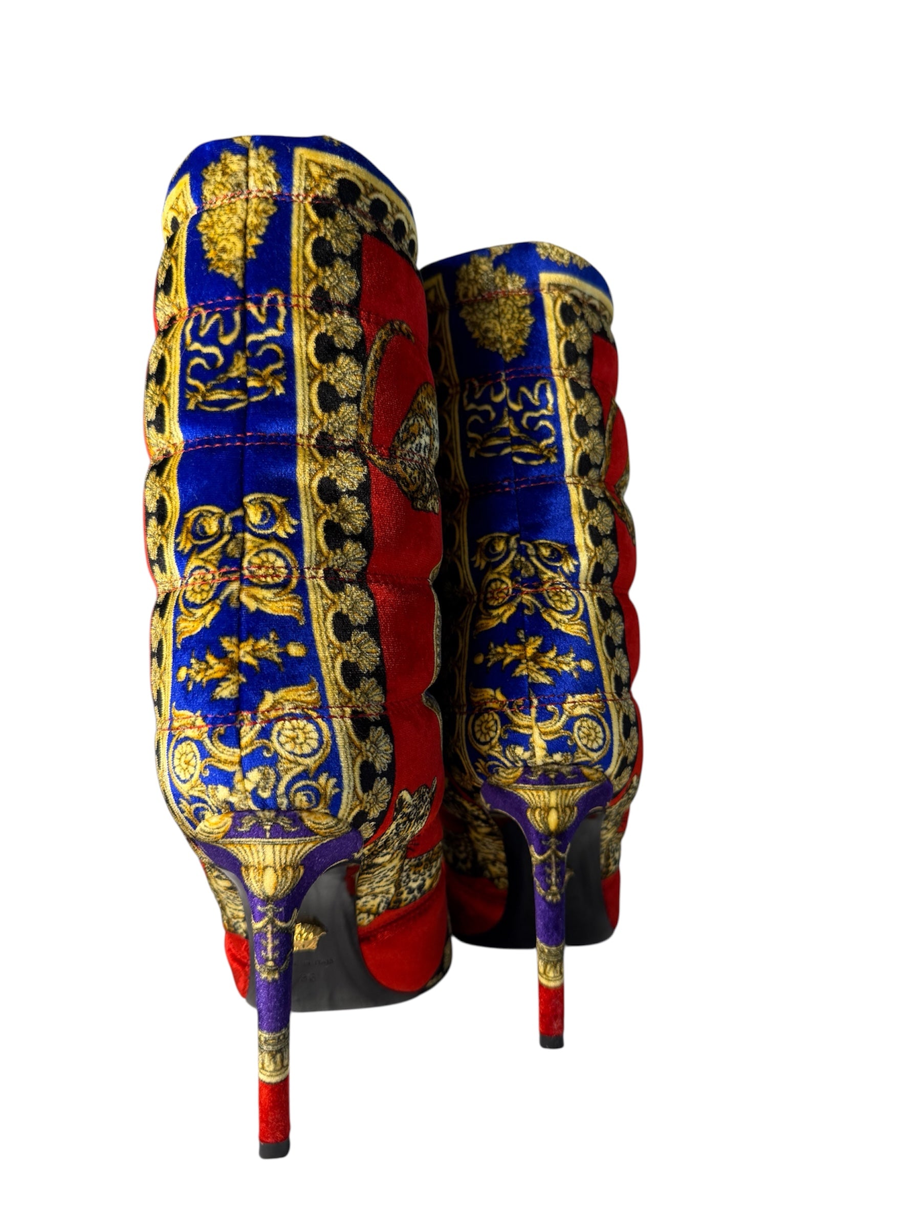Versace velvet multicolor boots FW 2018