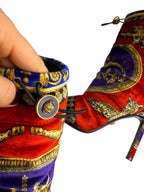 Versace velvet multicolor boots FW 2018