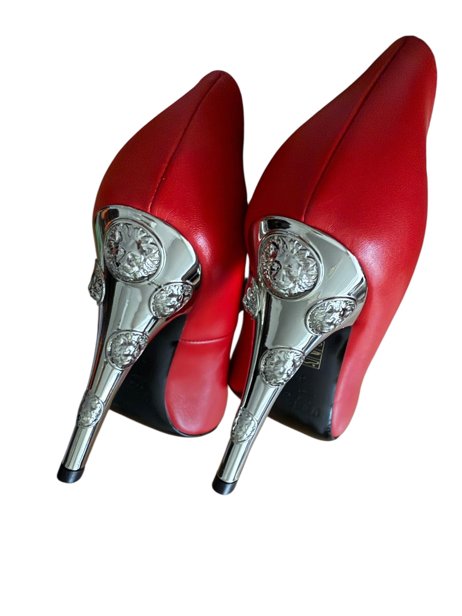 Versus Versace red heels medusa