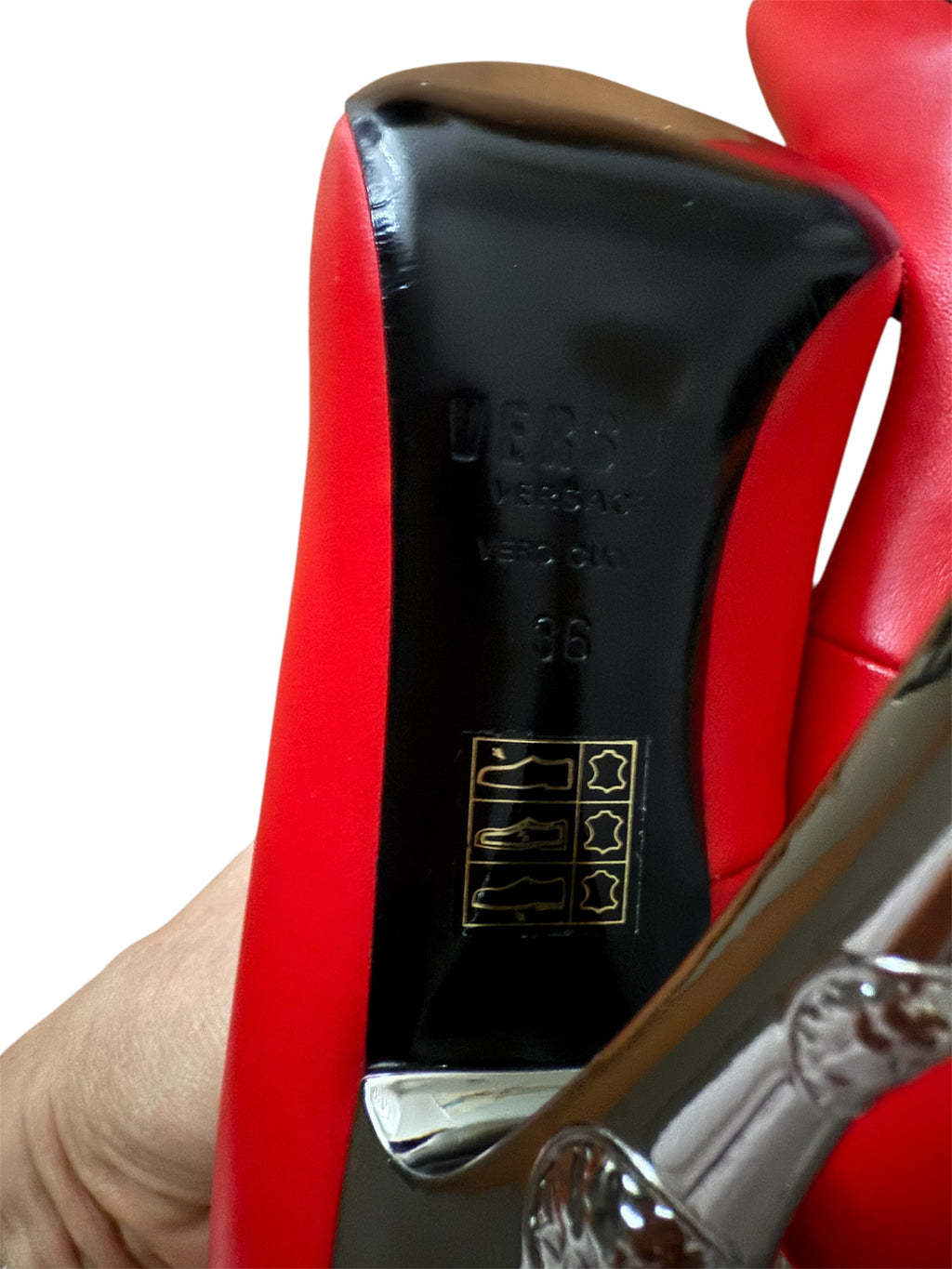 Versus Versace red heels medusa