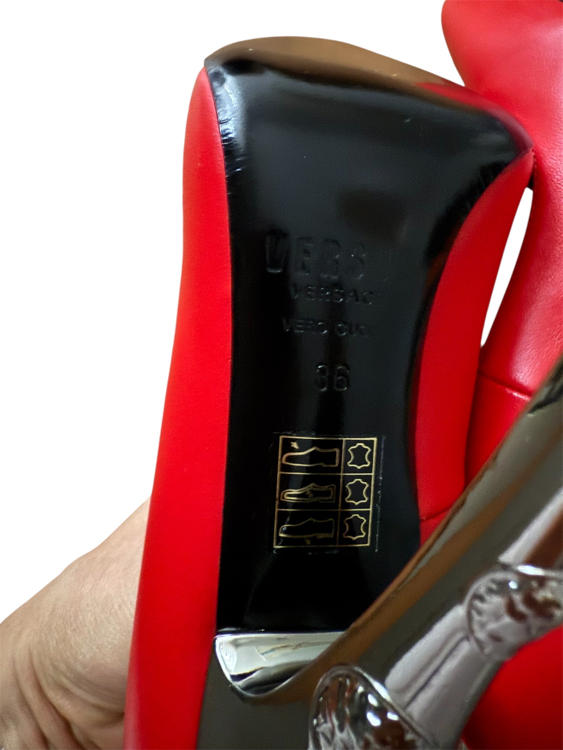 Versus Versace red heels medusa