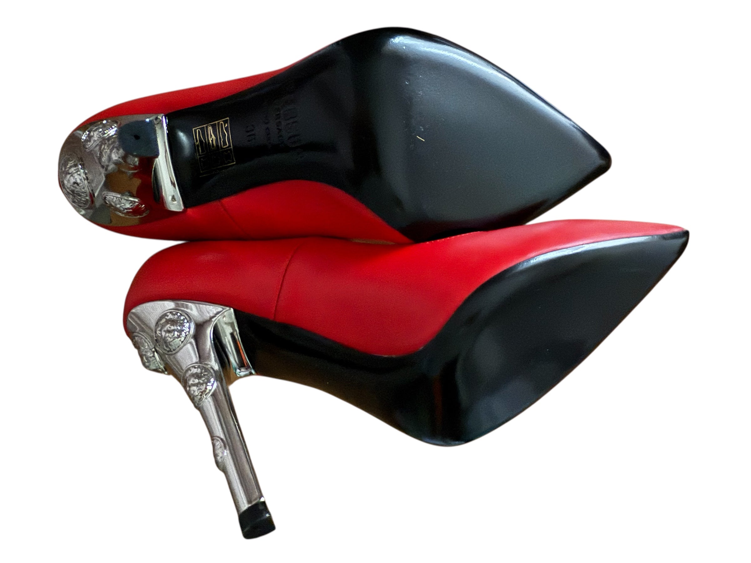 Versus Versace red heels medusa