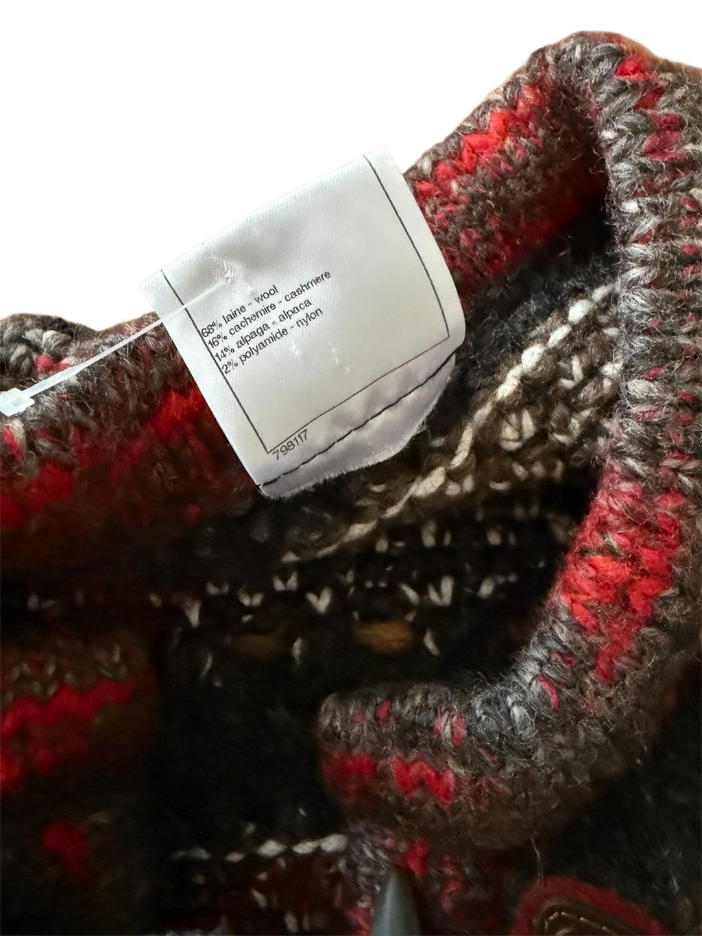 Chanel early 2000s crochet knitted wool jacket cardigan