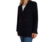 Chanel dark blue jacket blazer vintage 90s