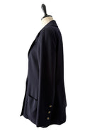 Chanel dark blue jacket blazer vintage 90s