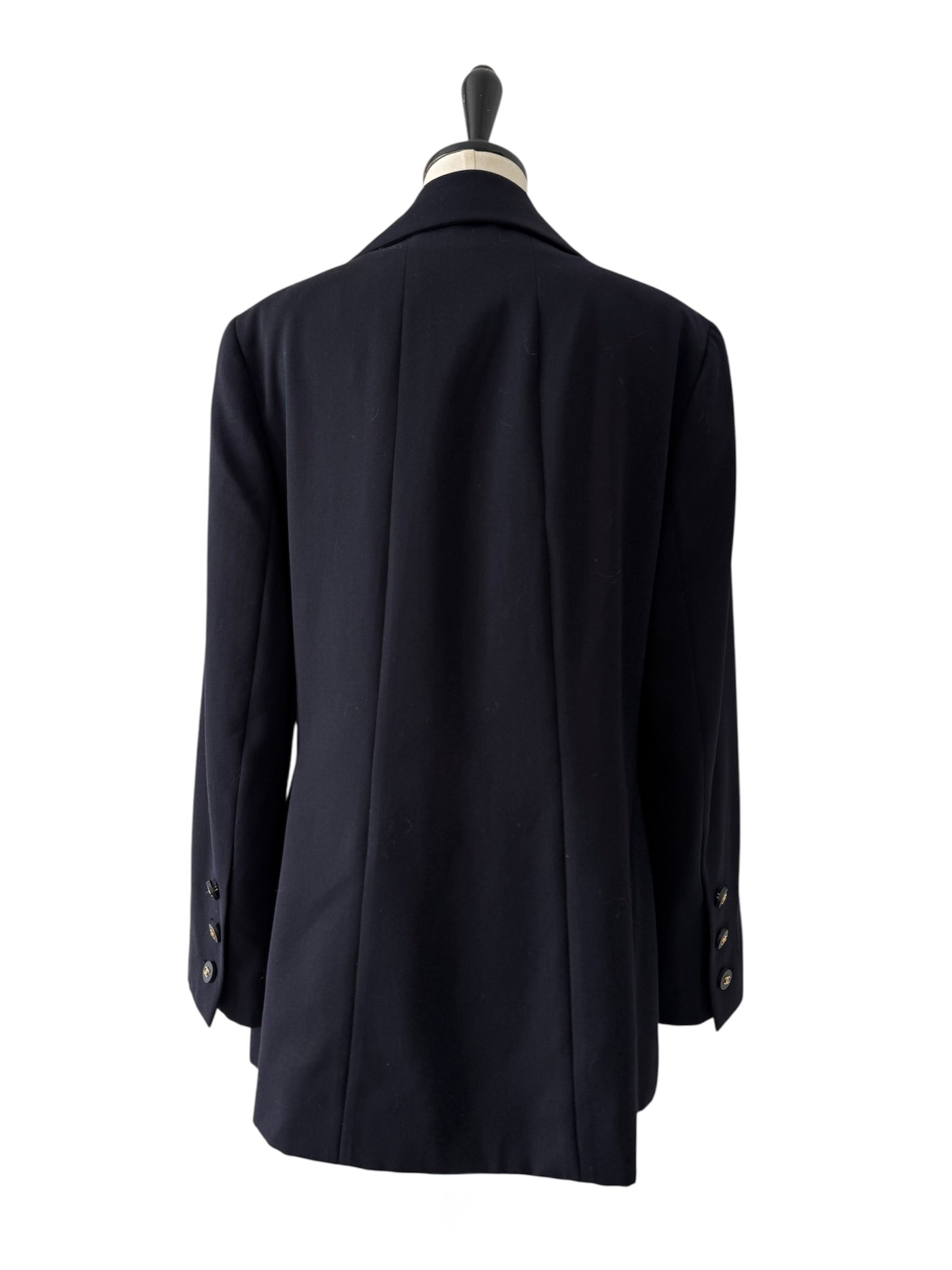 Chanel dark blue jacket blazer vintage 90s