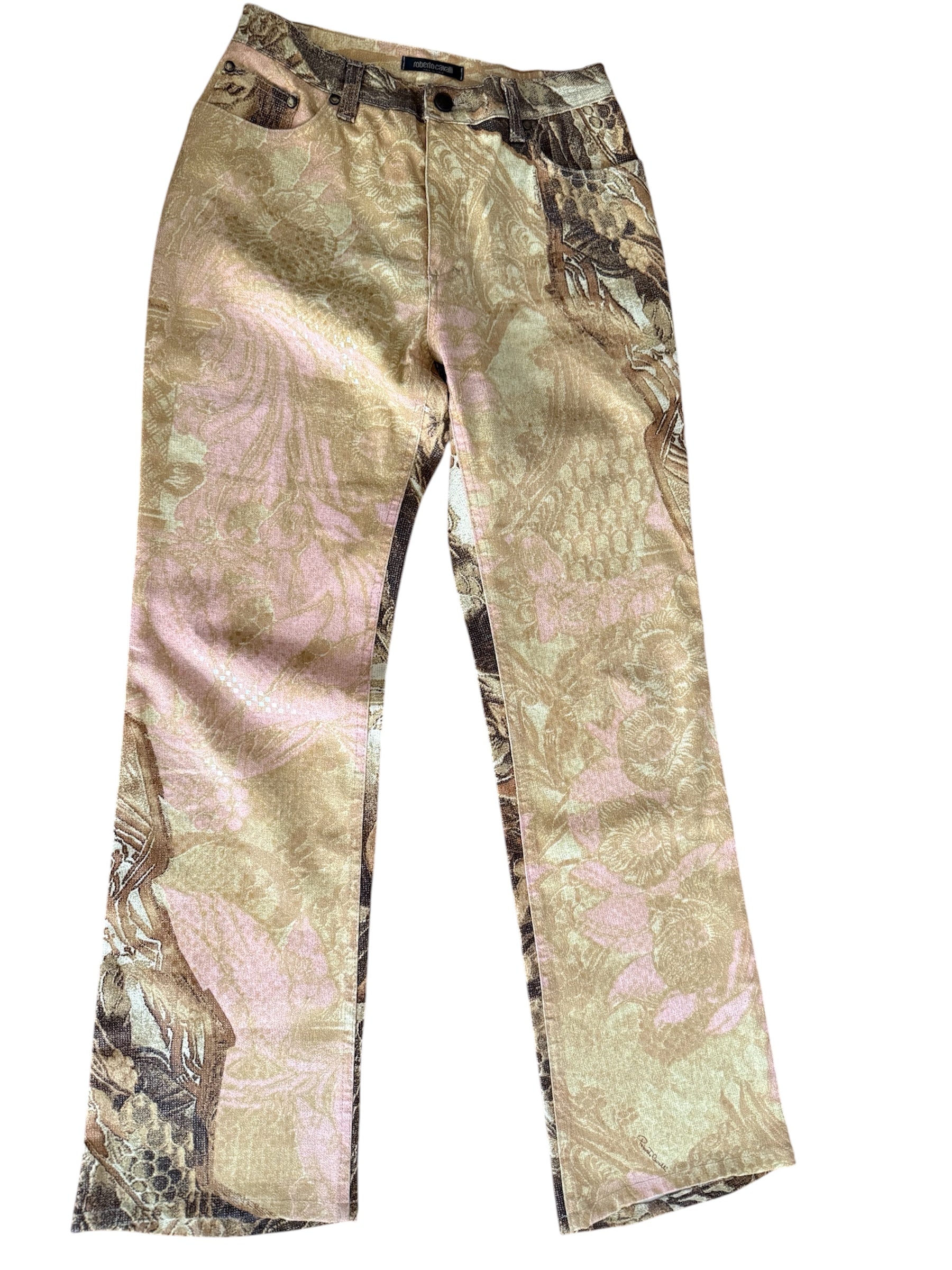 Roberto Cavalli FW 2001 denim pants print