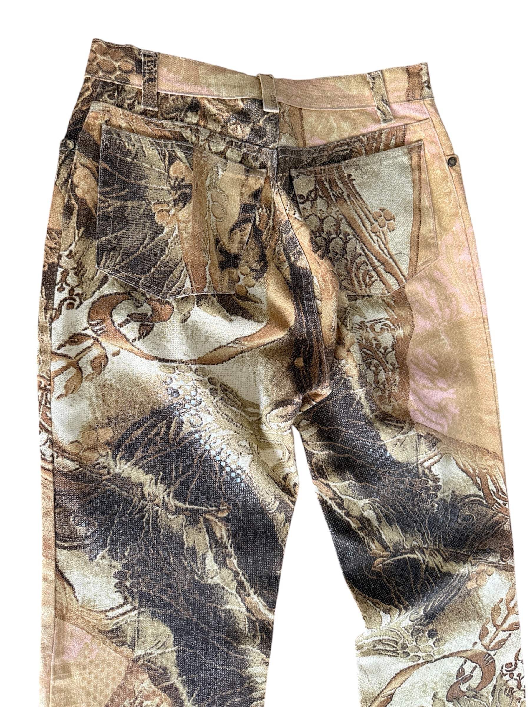 Roberto Cavalli FW 2001 denim pants print