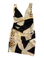 Roberto Cavalli SS 2007 silk mini multicolor dress
