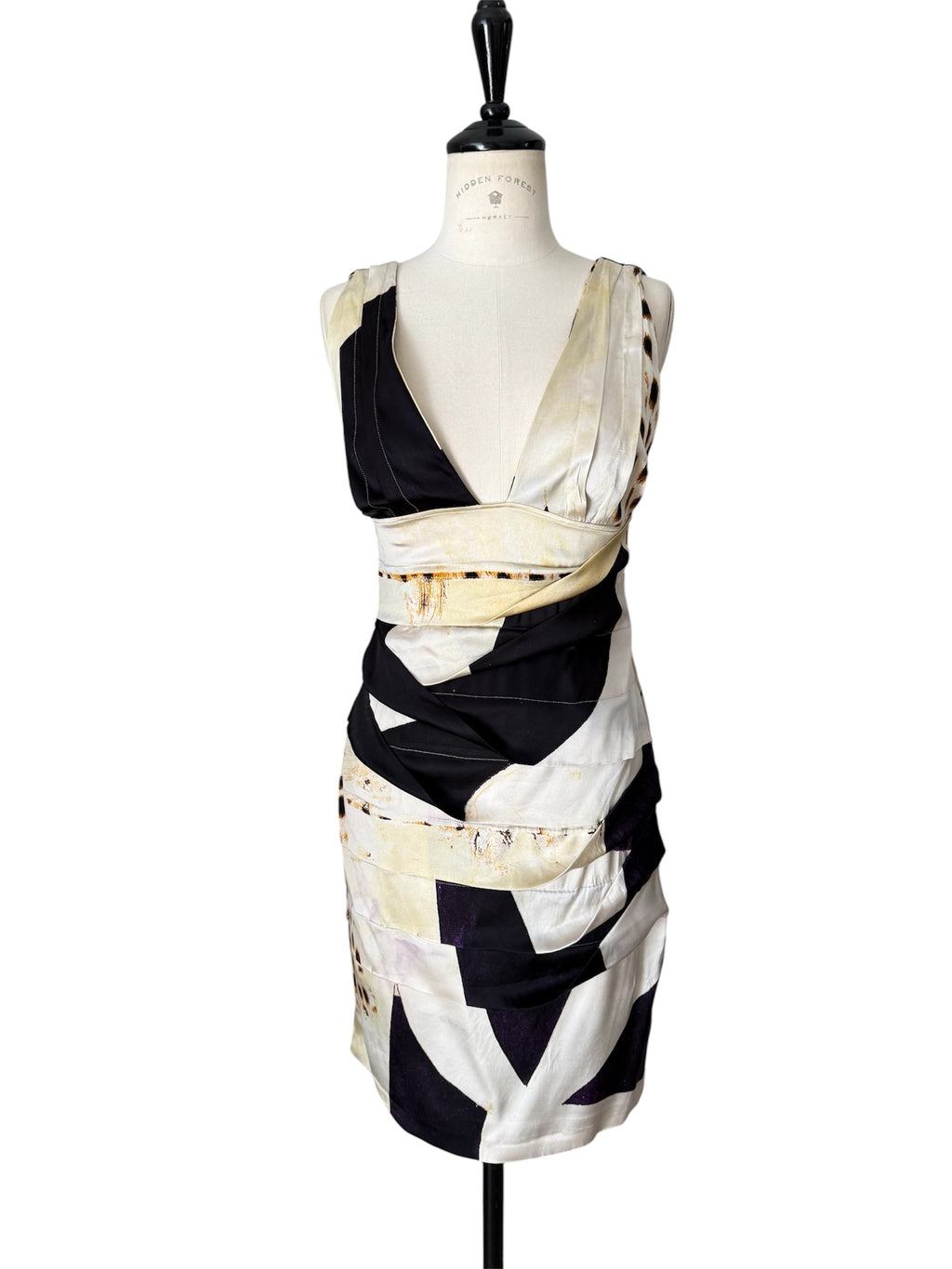 Roberto Cavalli SS 2007 silk mini multicolor dress