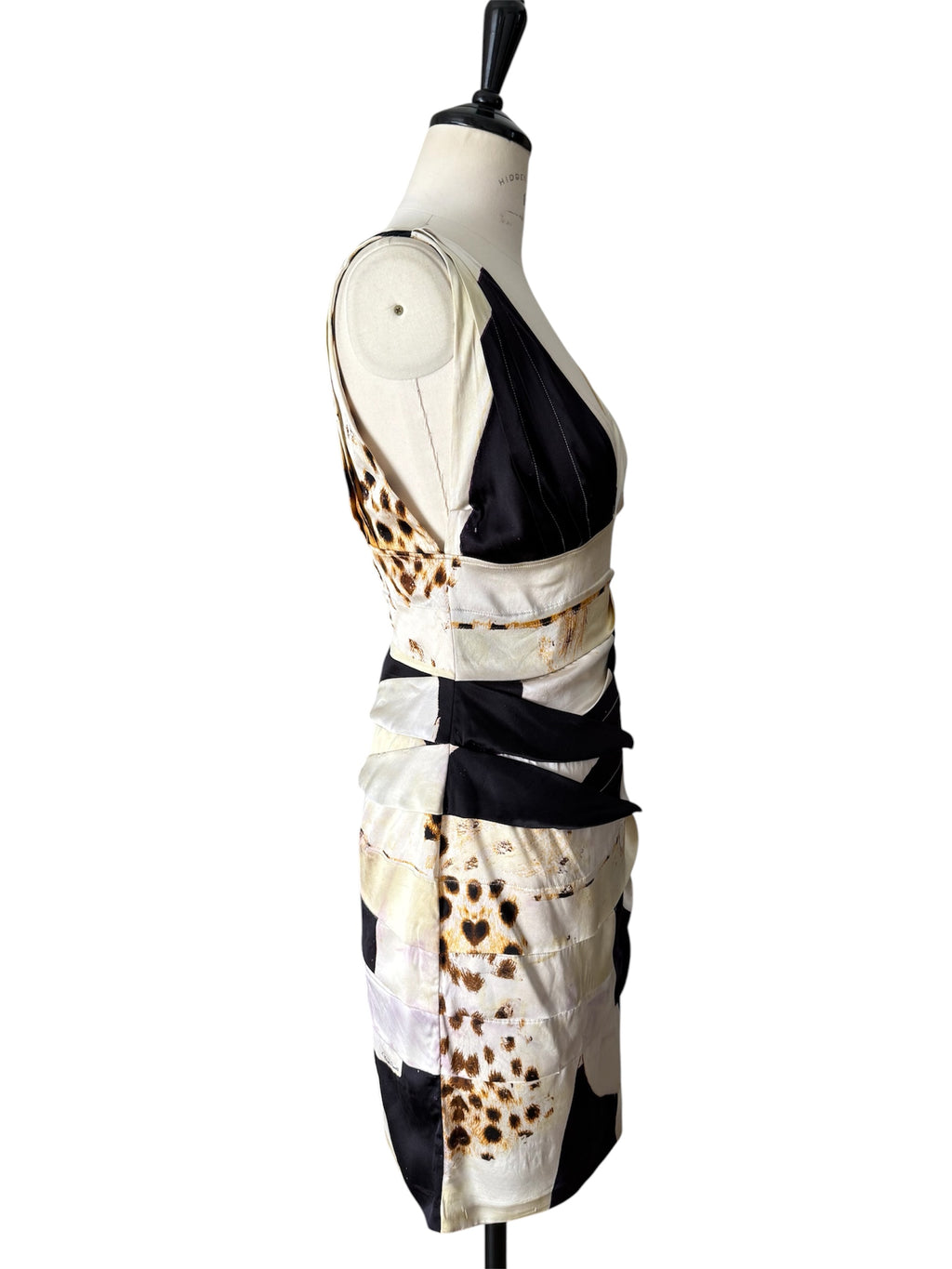 Roberto Cavalli SS 2007 silk mini multicolor dress