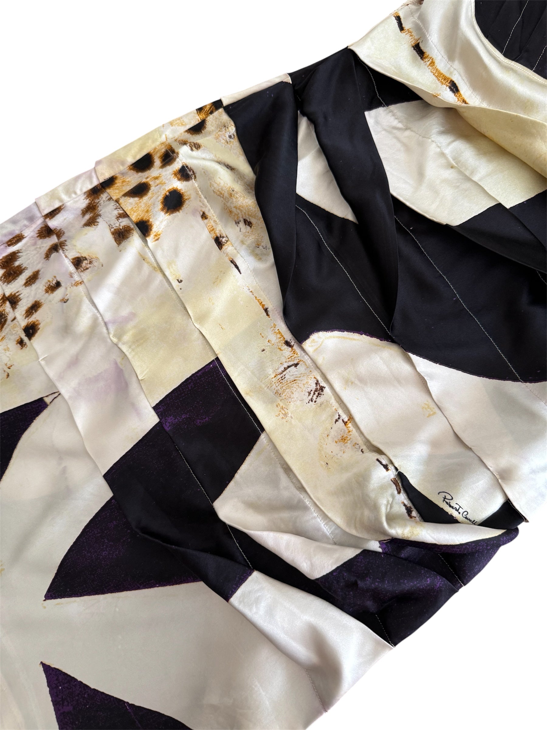 Roberto Cavalli SS 2007 silk mini multicolor dress