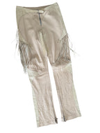 Rare Versace FW 2003 set Runway look fringe pants
