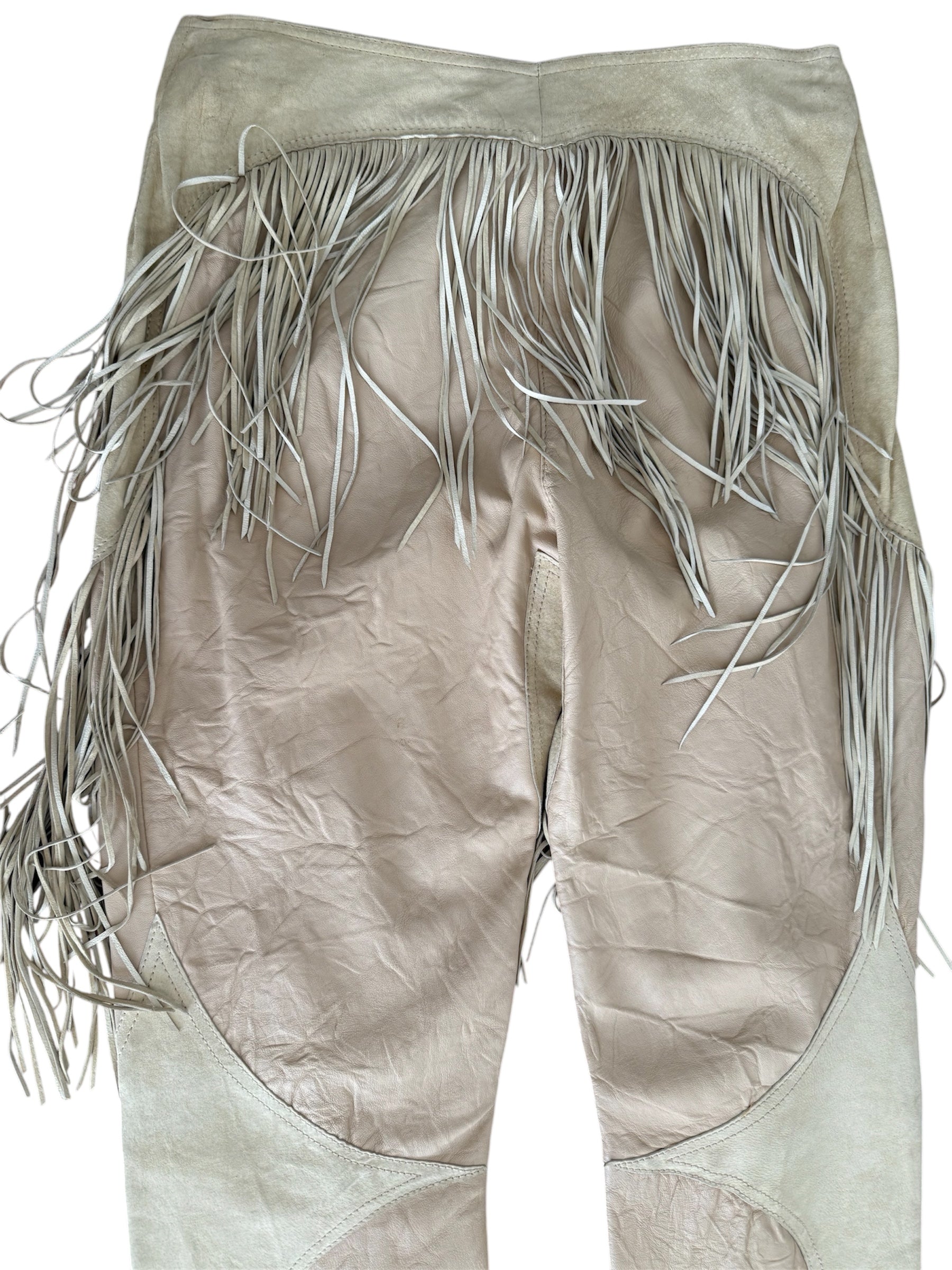 Rare Versace FW 2003 set Runway look fringe pants