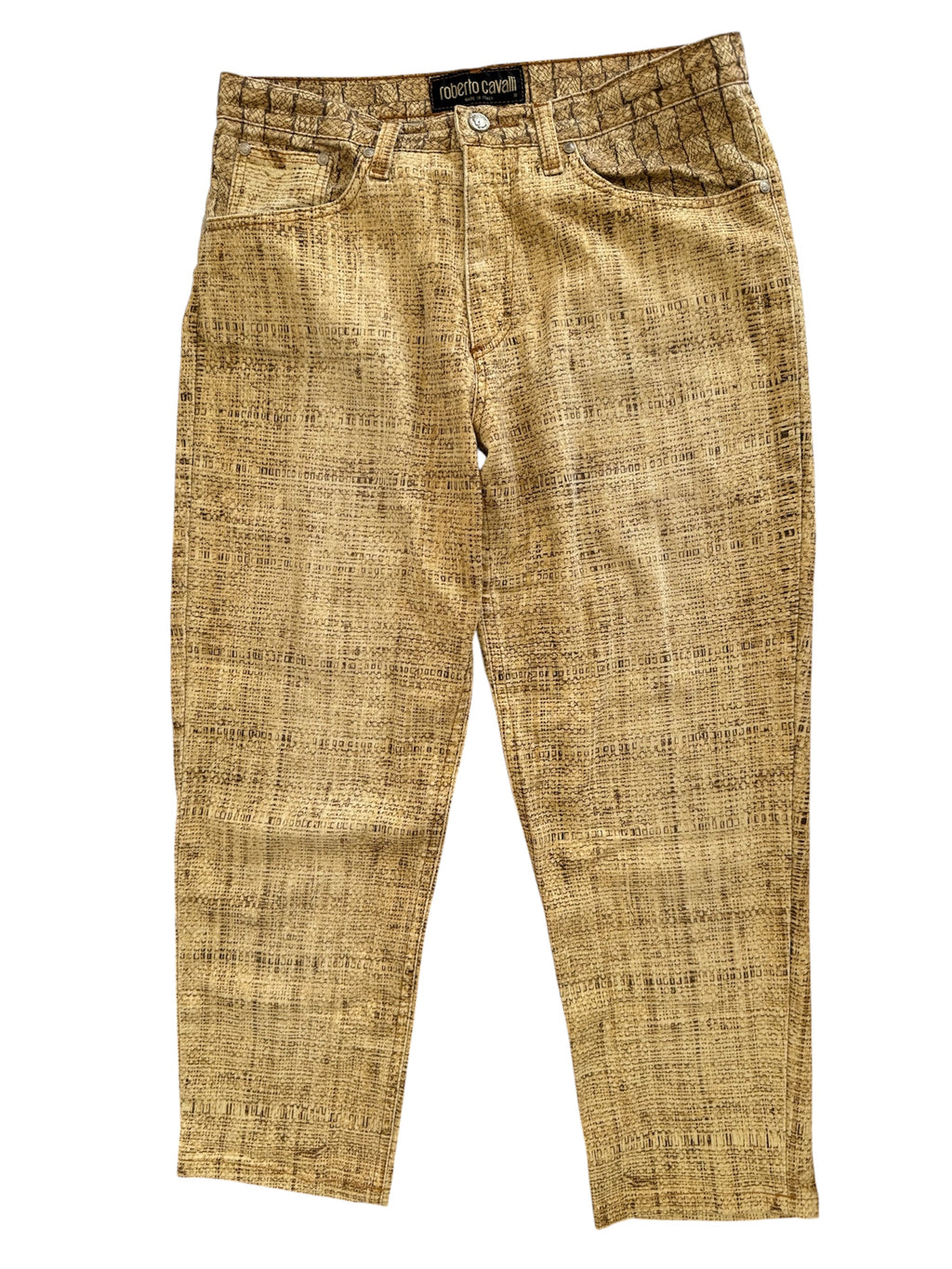Roberto Cavalli SS 1997 Runway print jeans