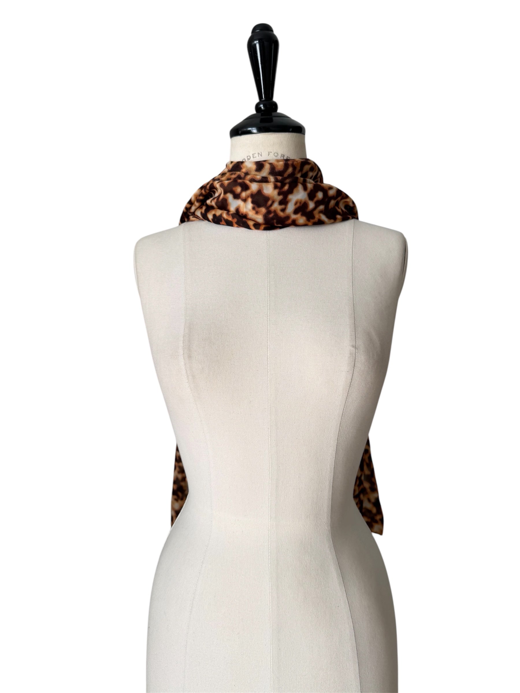 Roberto Cavalli SS 2003 tortoiseshell-patterned silk scarf