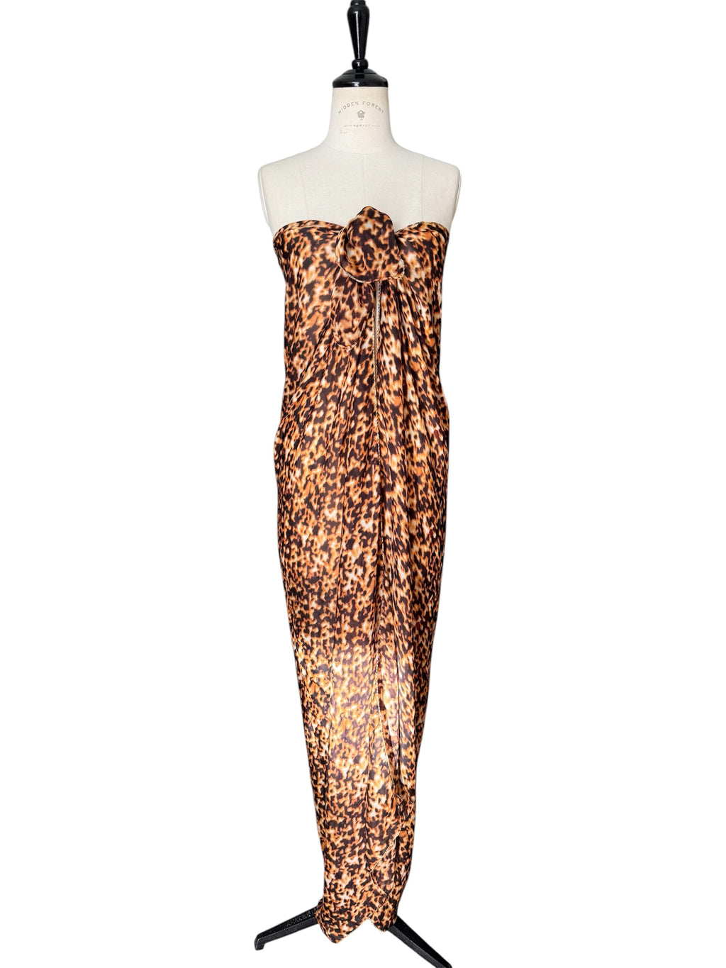 Roberto Cavalli SS 2003 tortoiseshell-patterned silk scarf