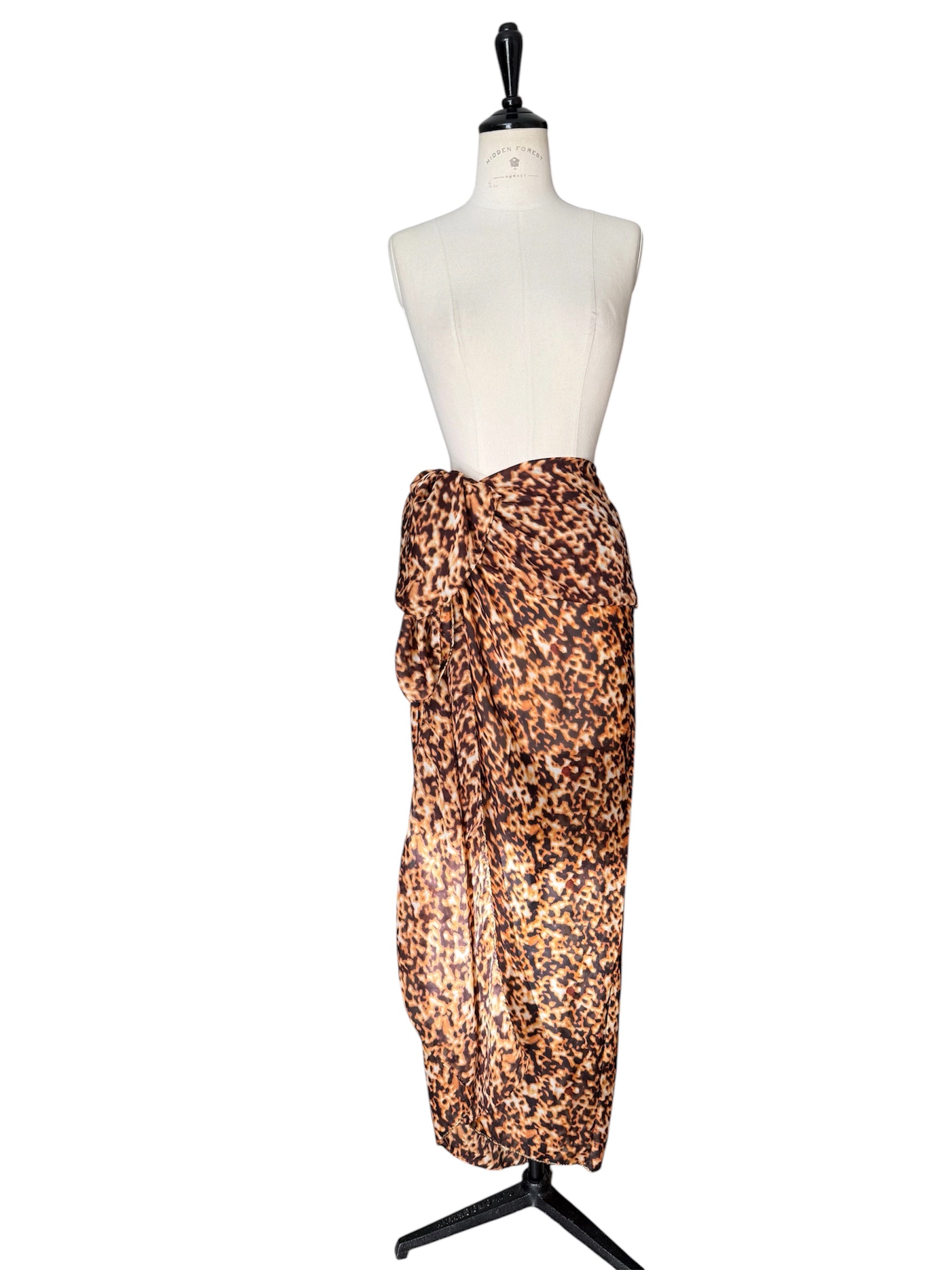 Roberto Cavalli SS 2003 tortoiseshell-patterned silk scarf