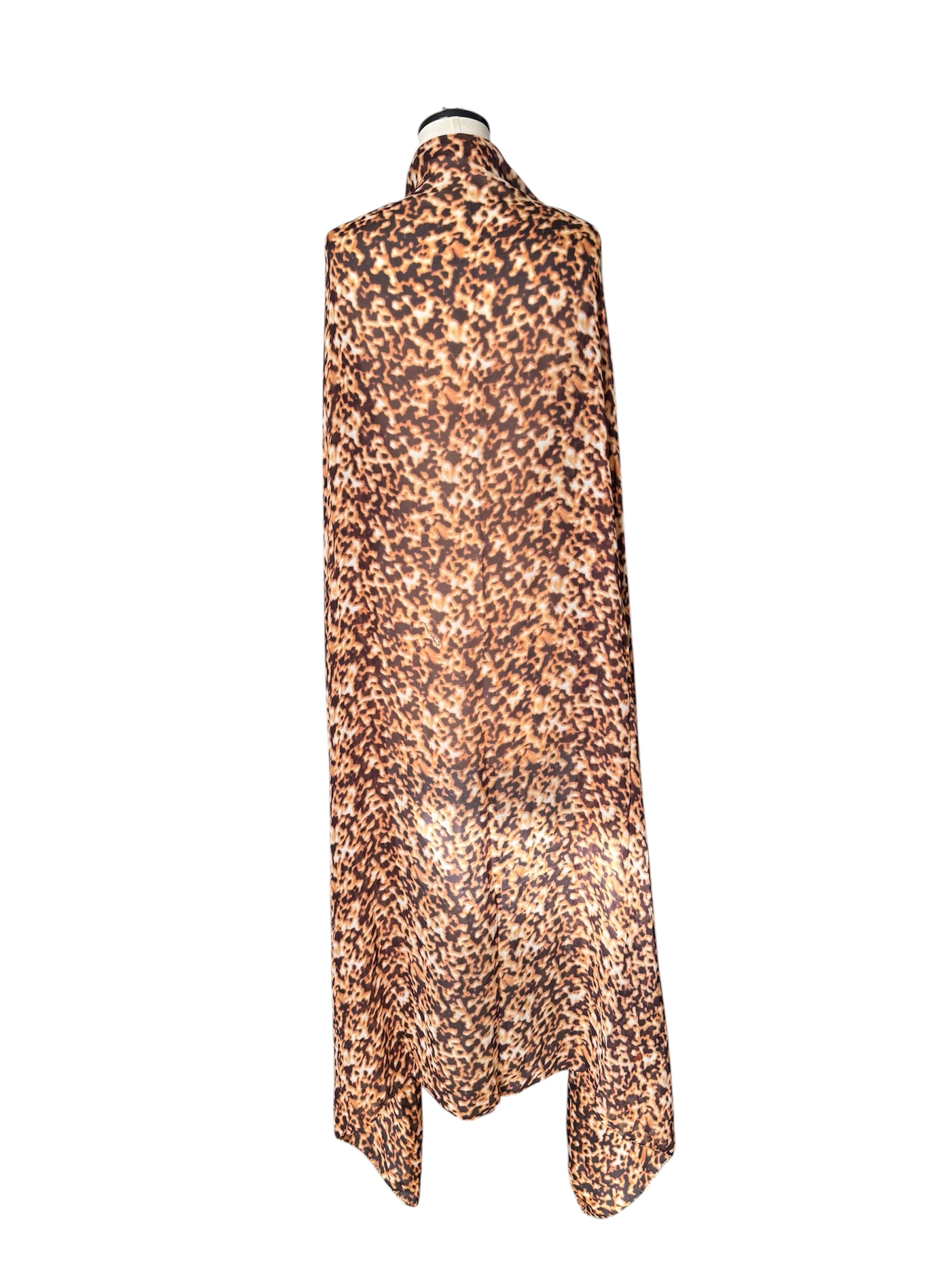 Roberto Cavalli SS 2003 tortoiseshell-patterned silk scarf