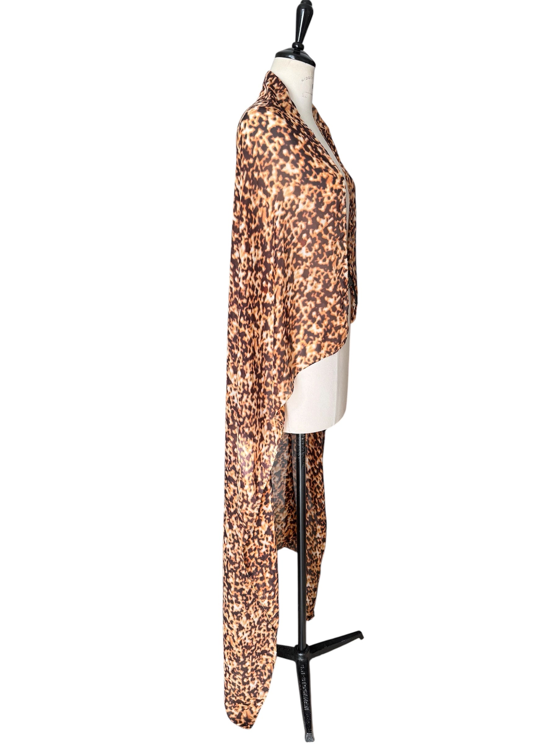 Roberto Cavalli SS 2003 tortoiseshell-patterned silk scarf