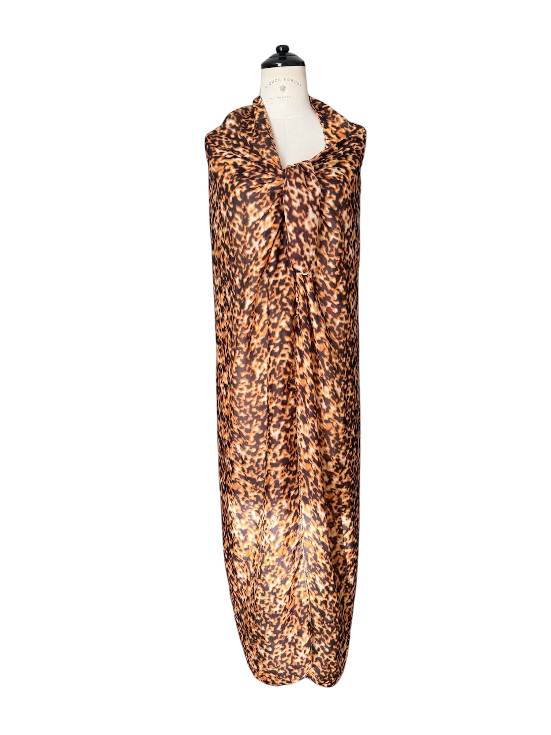 Roberto Cavalli SS 2003 tortoiseshell-patterned silk scarf